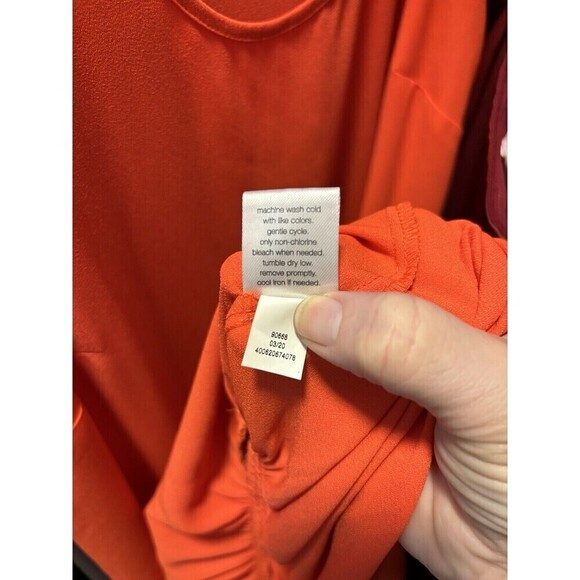 Elizabeth and James Maxi Dress Tomato Red Small Tiered Sleeveless Dopamine - Picture 6 of 11